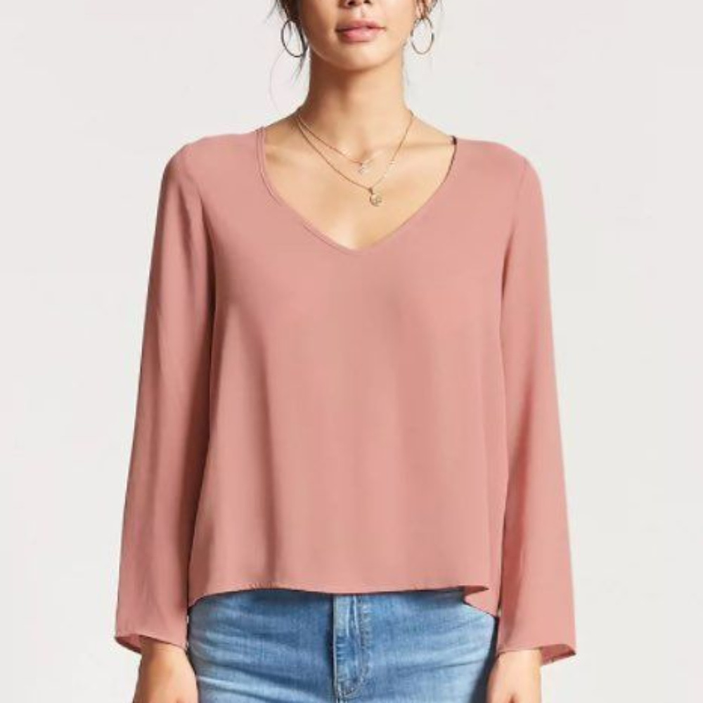 🌸 NWT 🌸 F21 Millennial Pink Blouse 🌸 - Picture 5 of 5